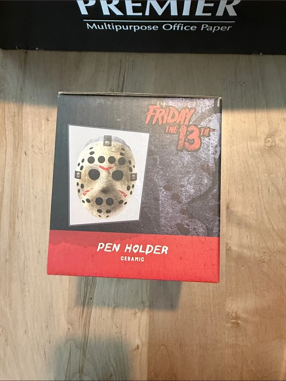 Jason's Here Ceramic Pencil Holder - Beige